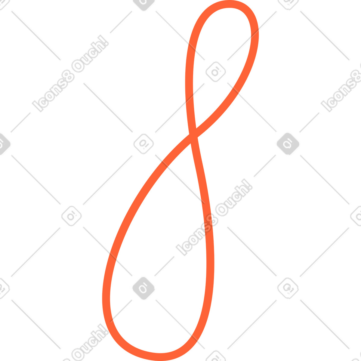 Ilustración Ocho en estilo Crayon a descargar en PNG y SVG