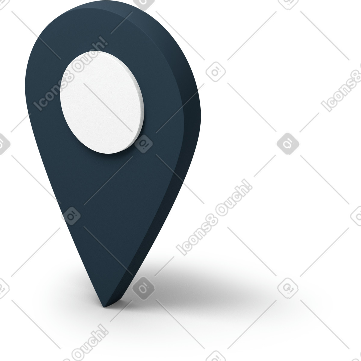 Schwarzes standort-tag-Illustration im 3D Flame-Stil als Download in PNG, SVG