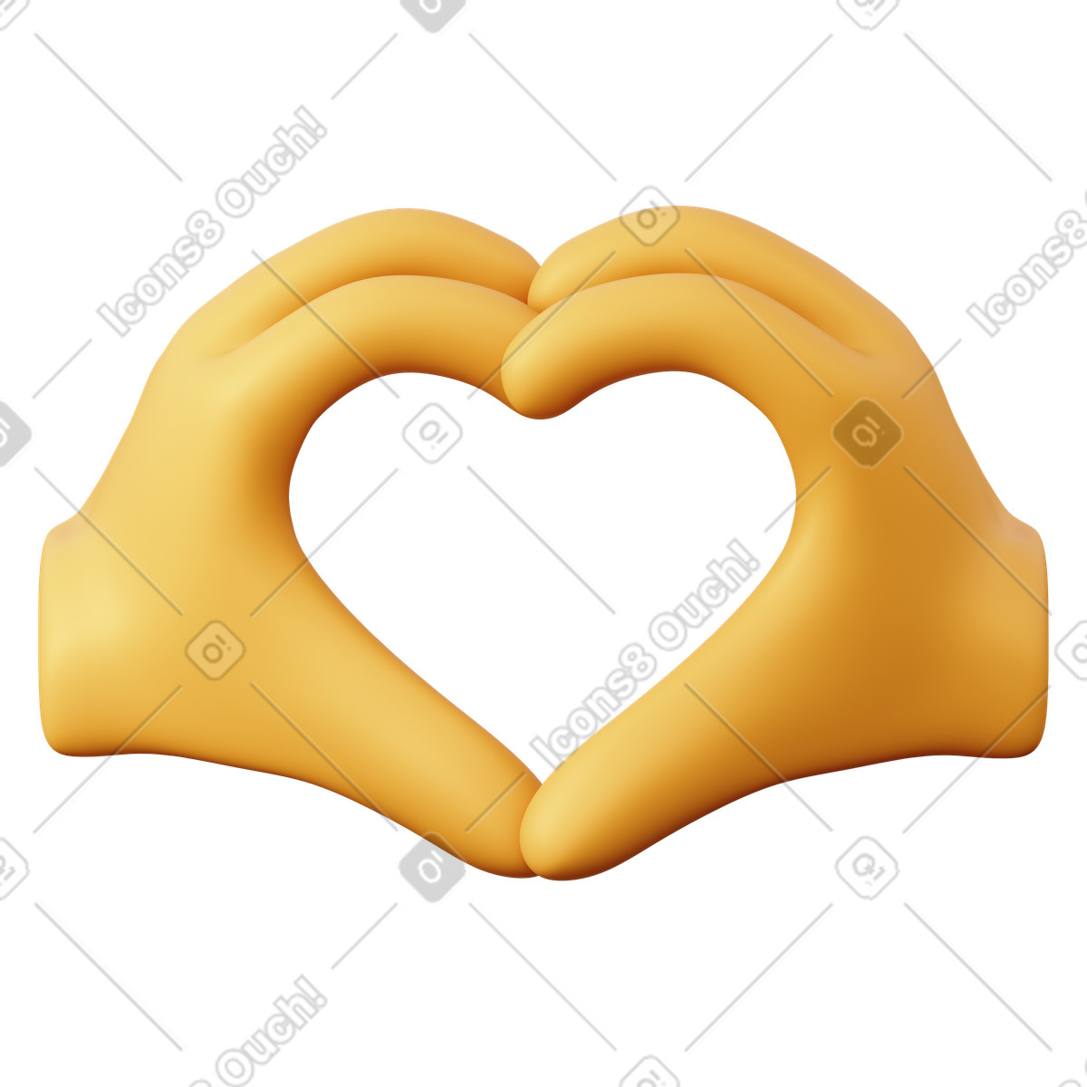 Mano cuore illustrazione in stile 3D Sugary scarica in PNG, SVG