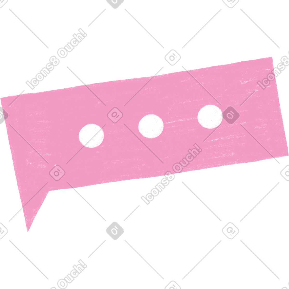 Pink bubble with dots illustration in Tutti style download in PNG, SVG