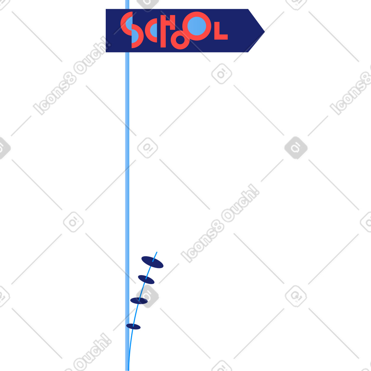 Illustration Signe de l'école dans le style Clip à télécharger aux formats PNG, SVG