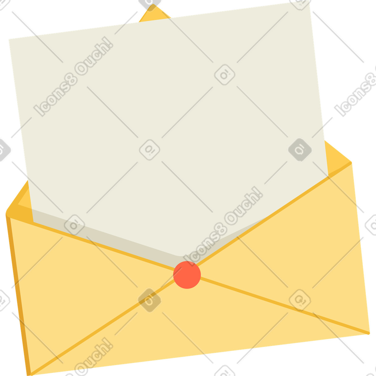 Social 스타일의 봉투 일러스트레이션 PNG, SVG 다운로드