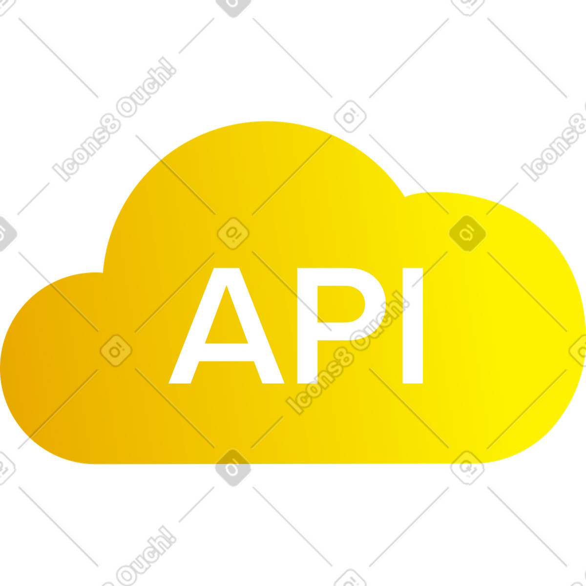 Cloud api illustration in Silky style download in PNG, SVG