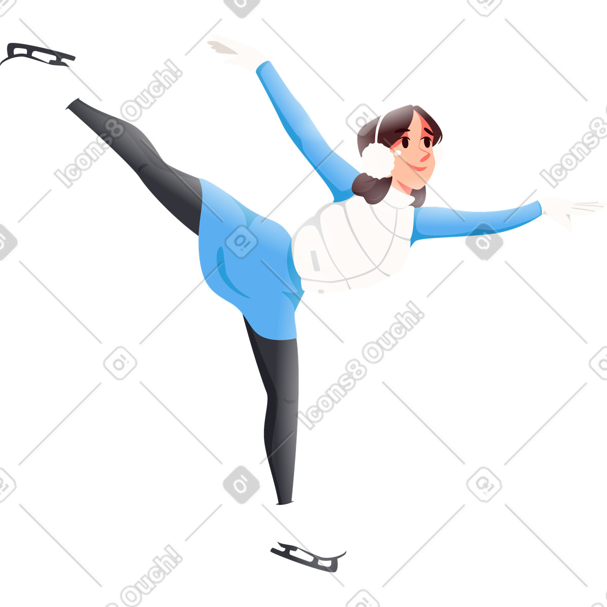Иллюстрация Фигурист в стиле Vivid — скачать в форматах PNG, SVG