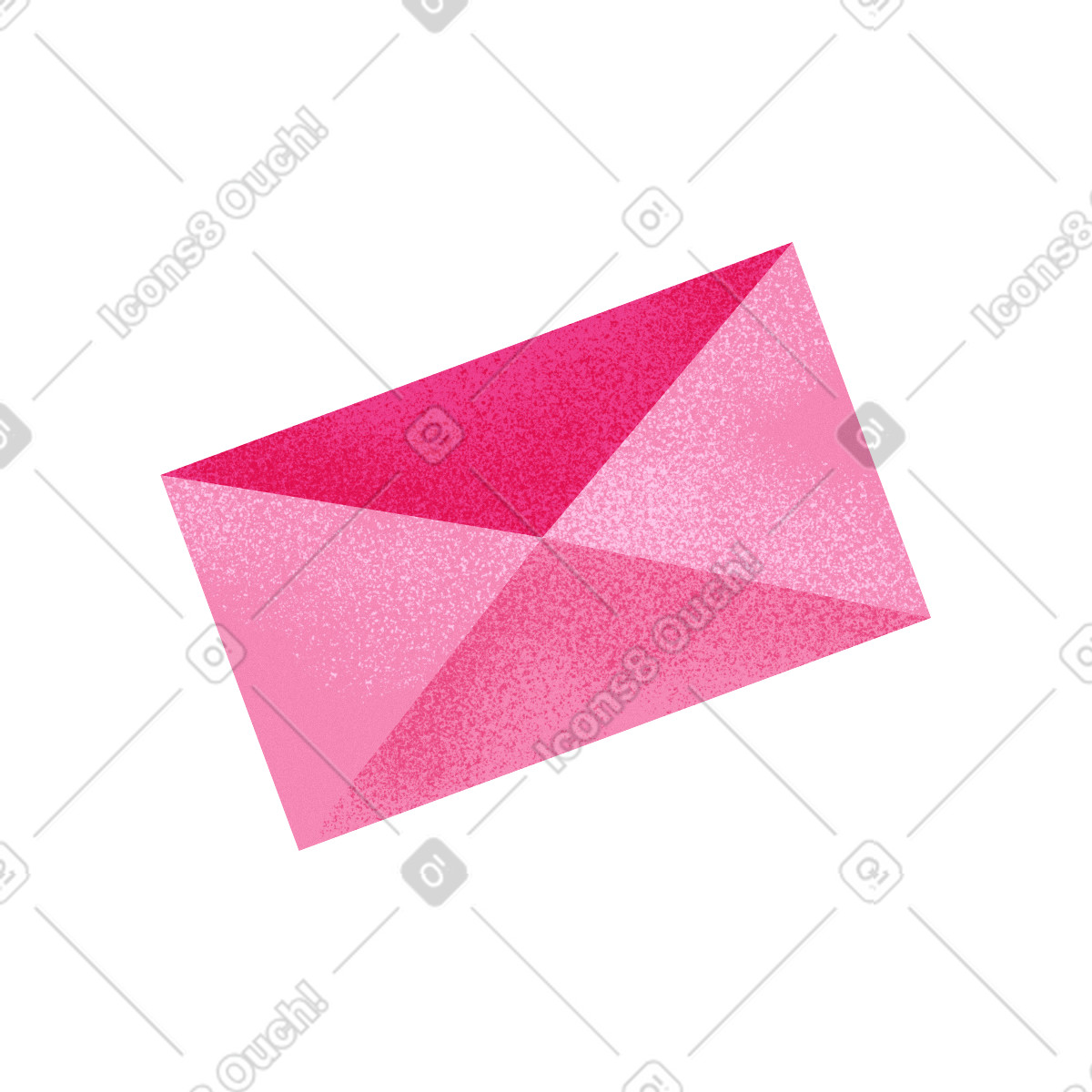 Pink envelope with a letter illustrazione in stile Willowy scarica in PNG, SVG