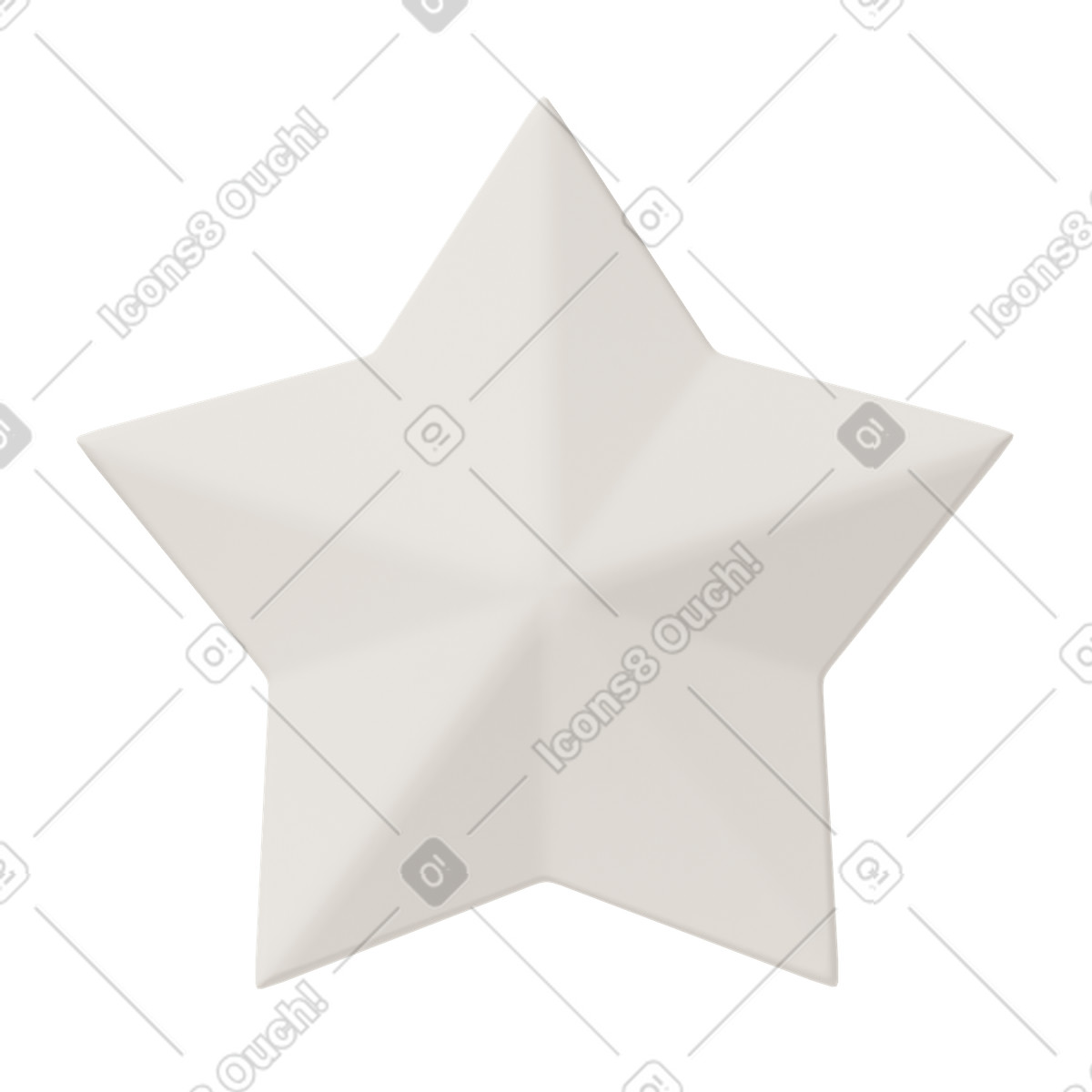 White star illustration in 3D Casual life style download in PNG, SVG