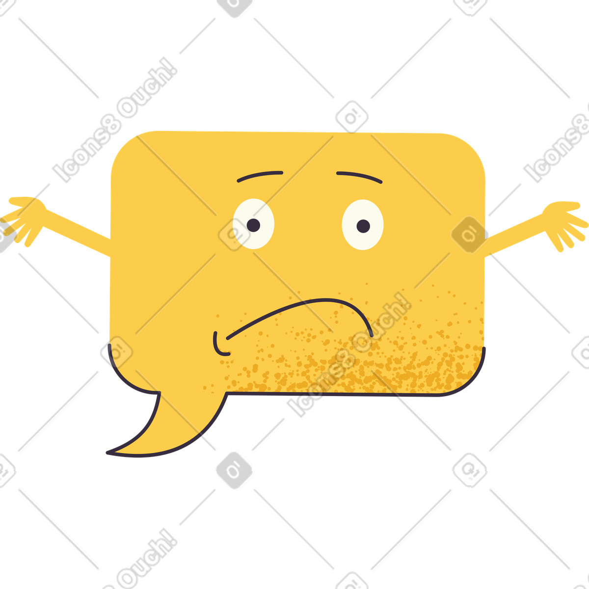 Ilustración No comments bubble en estilo Pale a descargar en PNG y SVG