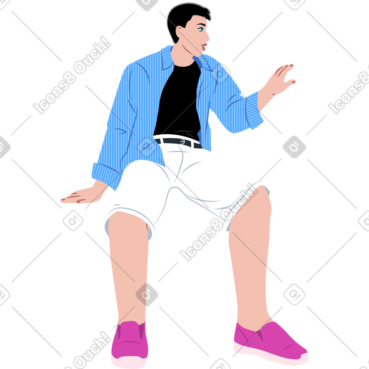Ilustración Hombre joven en estilo Everyday a descargar en PNG y SVG