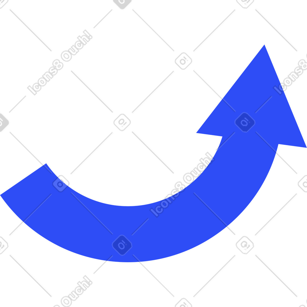 Semicircular arrow illustration in System style download in PNG, SVG