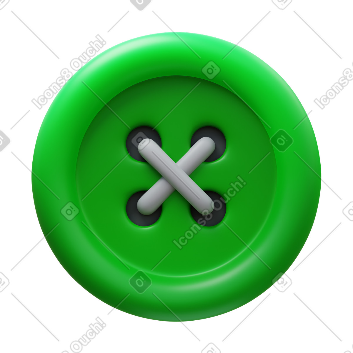 Illustration Sewing button dans le style 3D Fluency à télécharger aux formats PNG, SVG