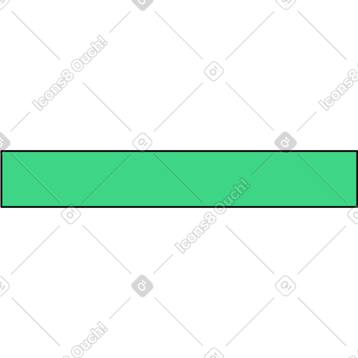 Grünes rechteck-Illustration im Teko-Stil als Download in PNG, SVG