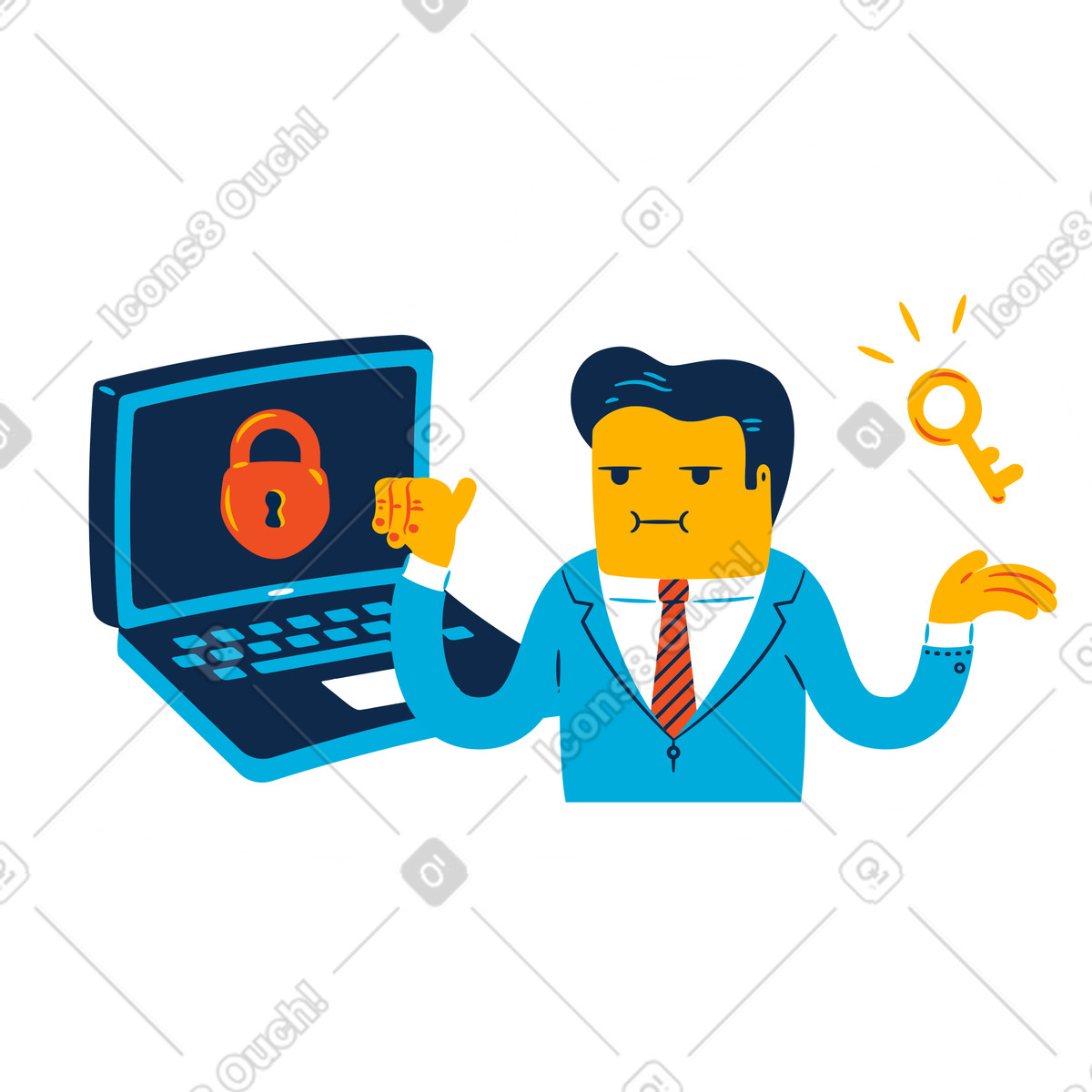 Web security and access control in workplace, Cybersecurity authentication illustration Flame style download PNG, SVG