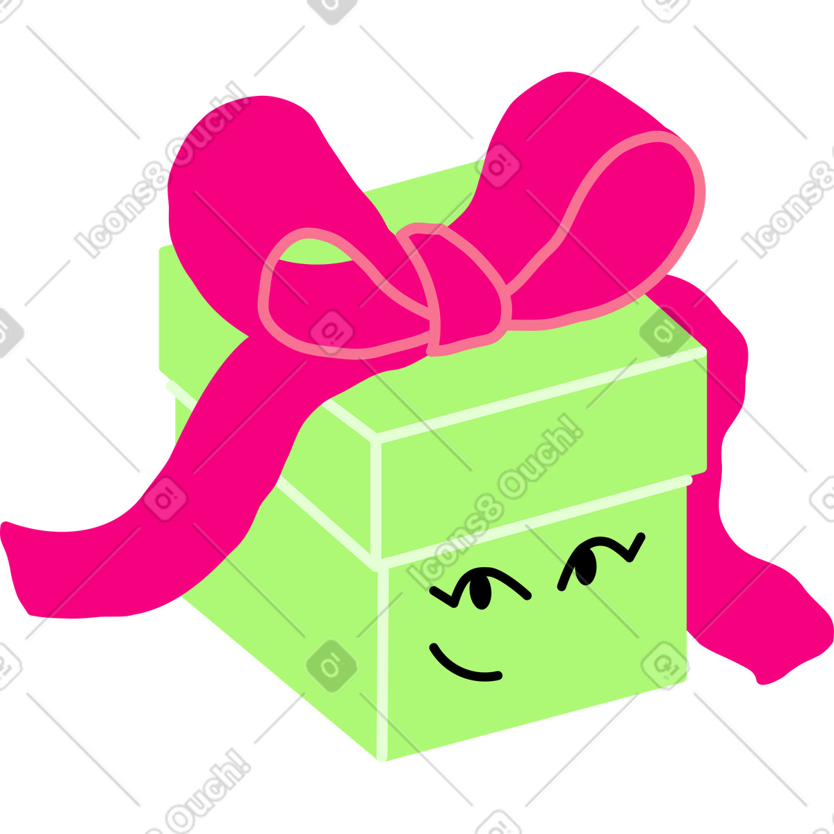 Illustration Tête cadeau dans le style Giggle à télécharger aux formats PNG, SVG