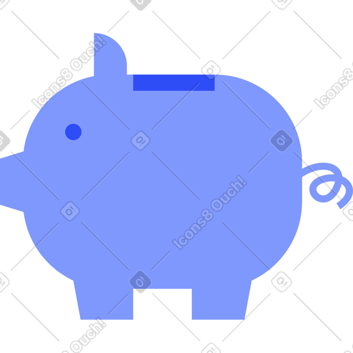 Piggy bank symbol for savings money management and financial planning-Illustration im System-Stil als Download in PNG, SVG