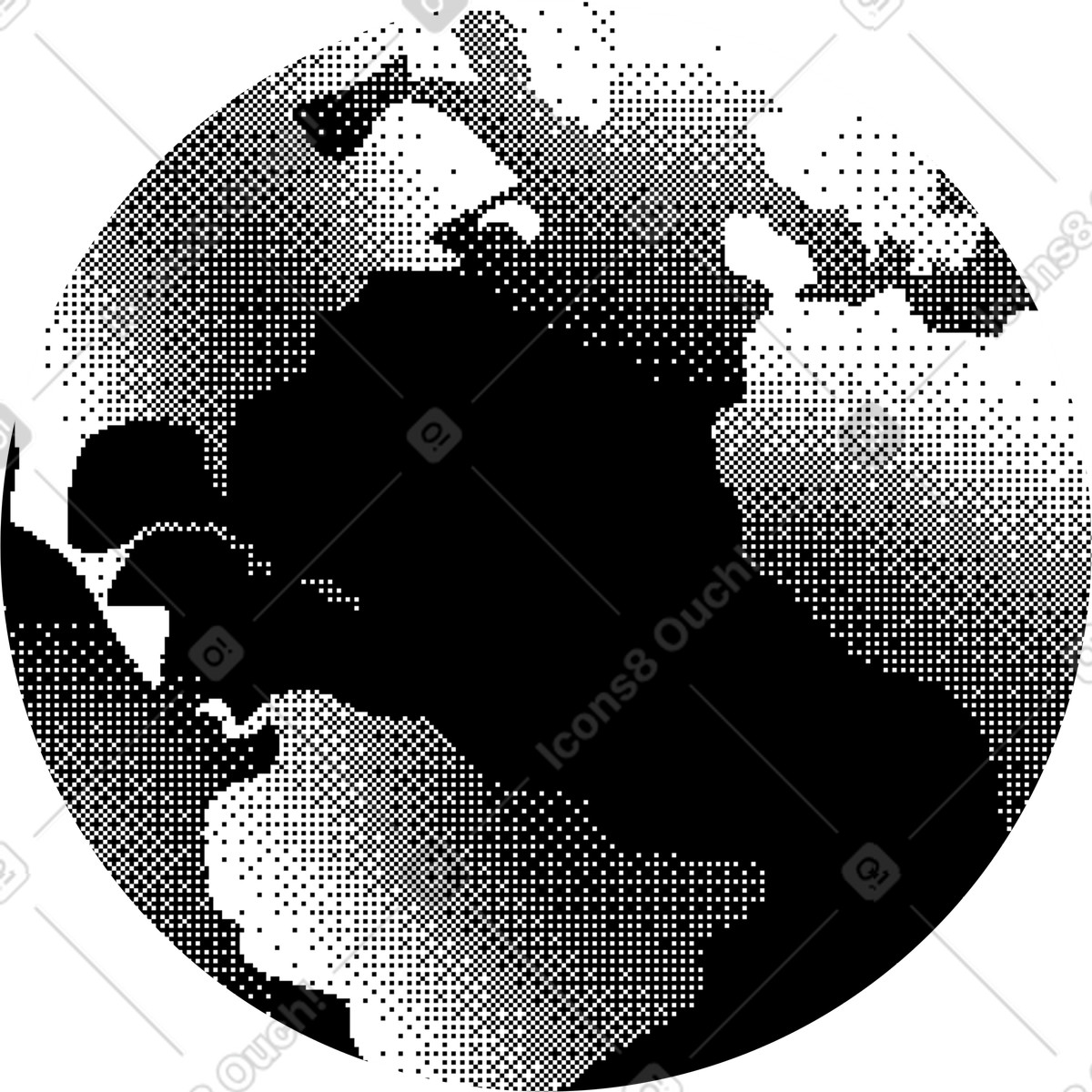 Pianeta terra illustrazione in stile Bitmap scarica in PNG, SVG