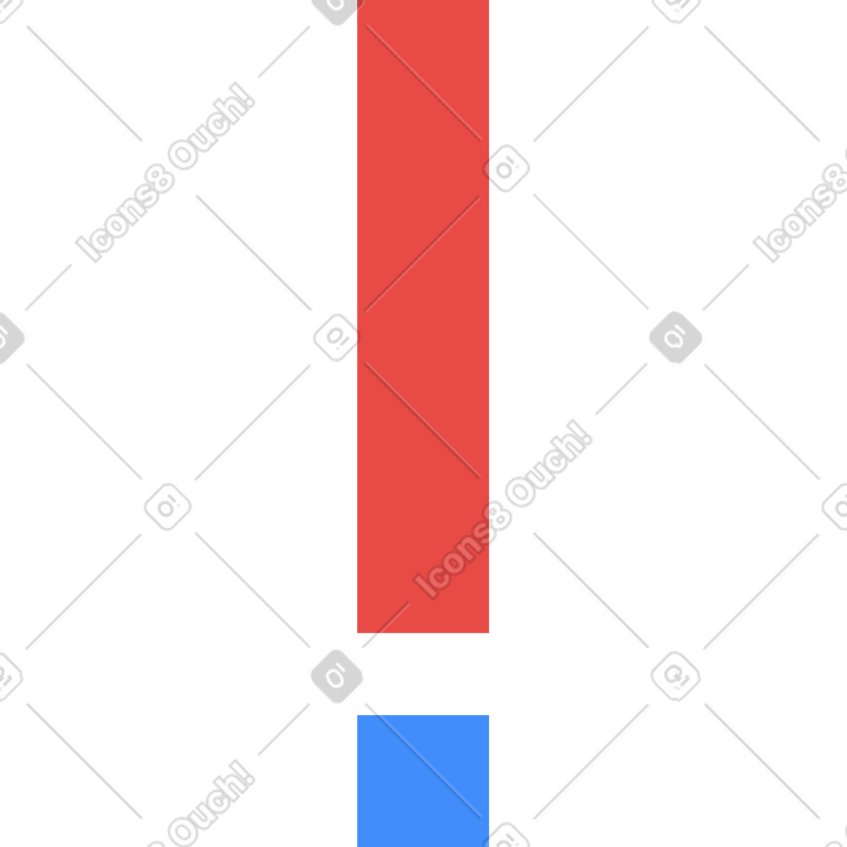 Ausrufezeichen-Illustration im Clip-Stil als Download in PNG, SVG