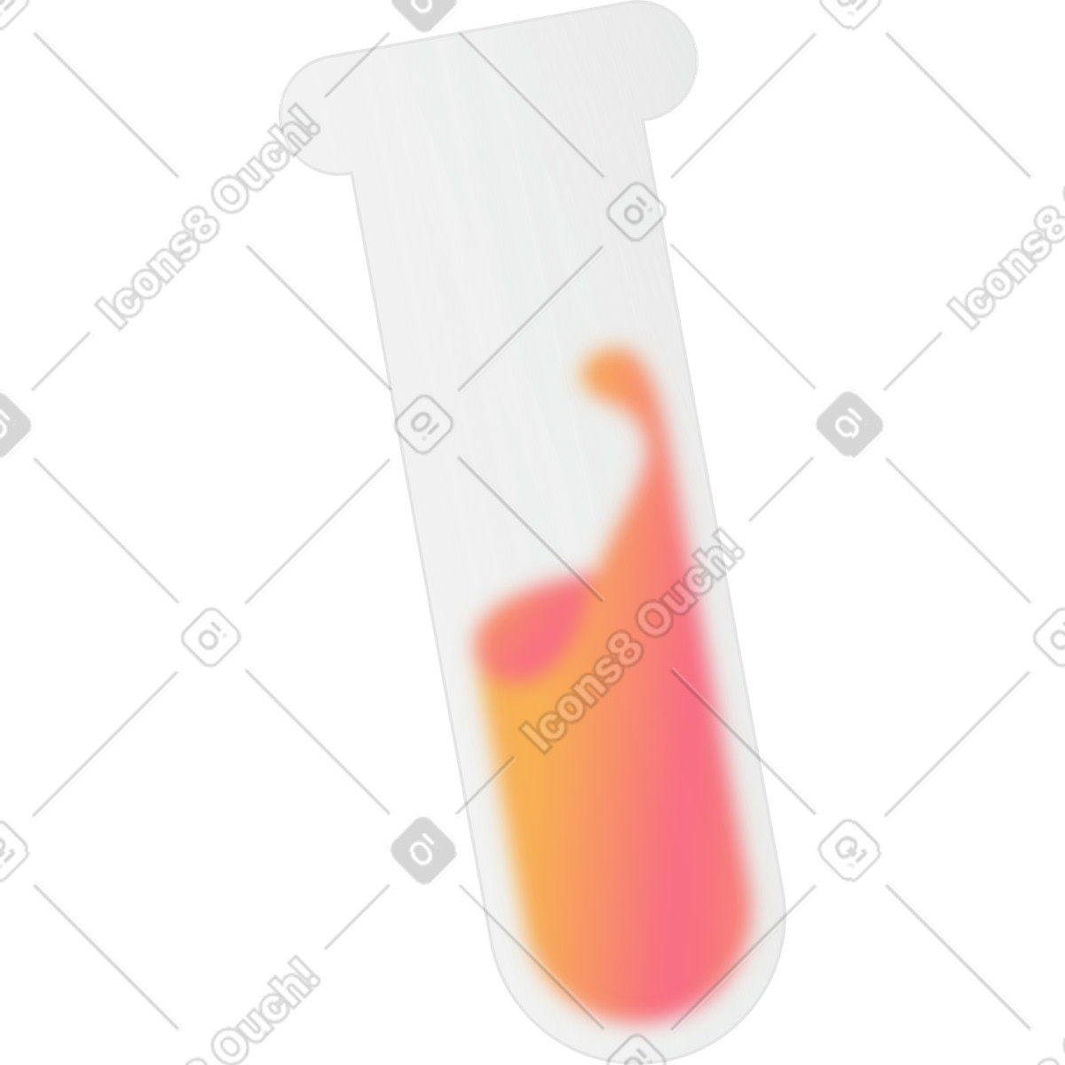 Illustration Tube de verre avec liquide dans le style Morphis à télécharger aux formats PNG, SVG