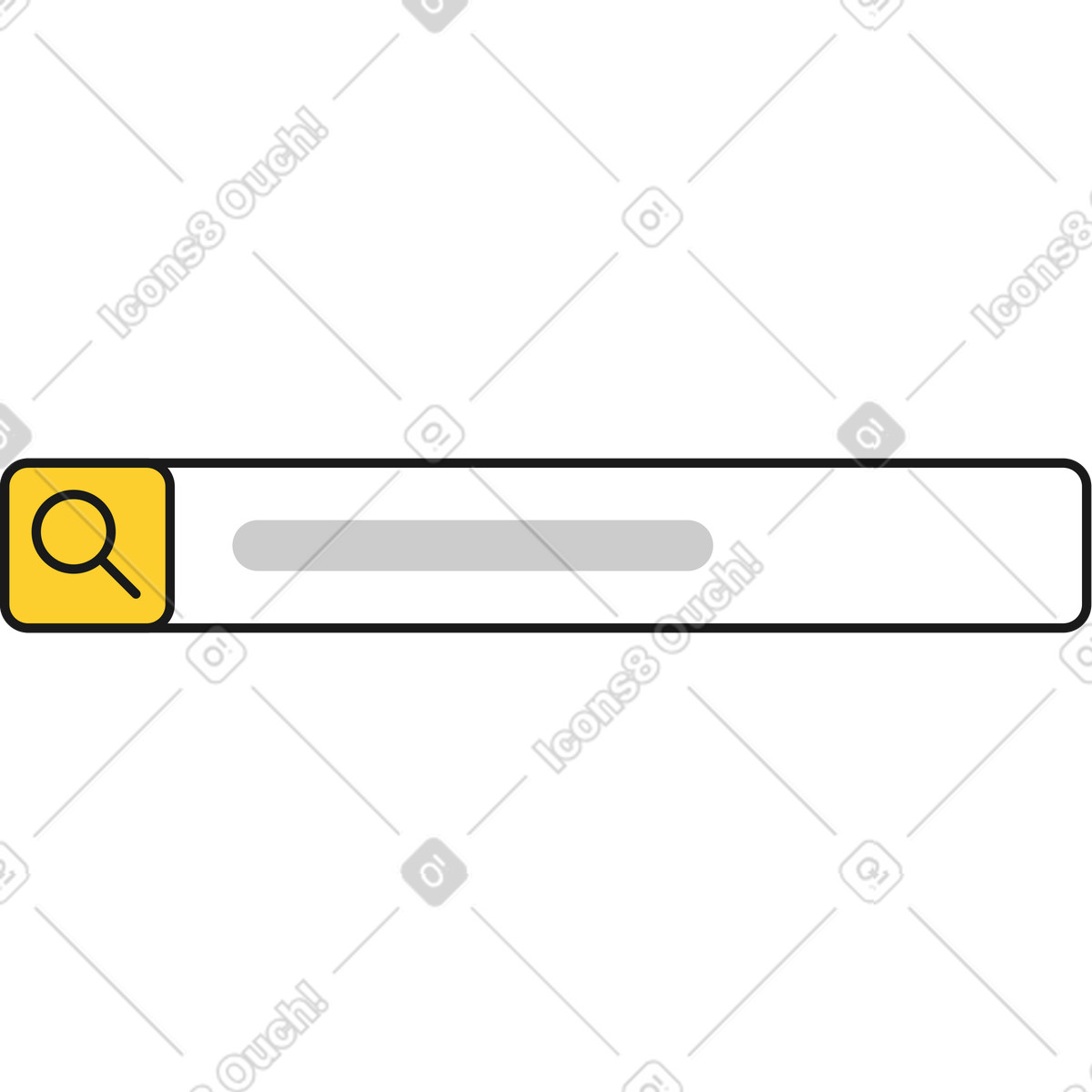 Browser search box illustration in Taxi style download in PNG, SVG
