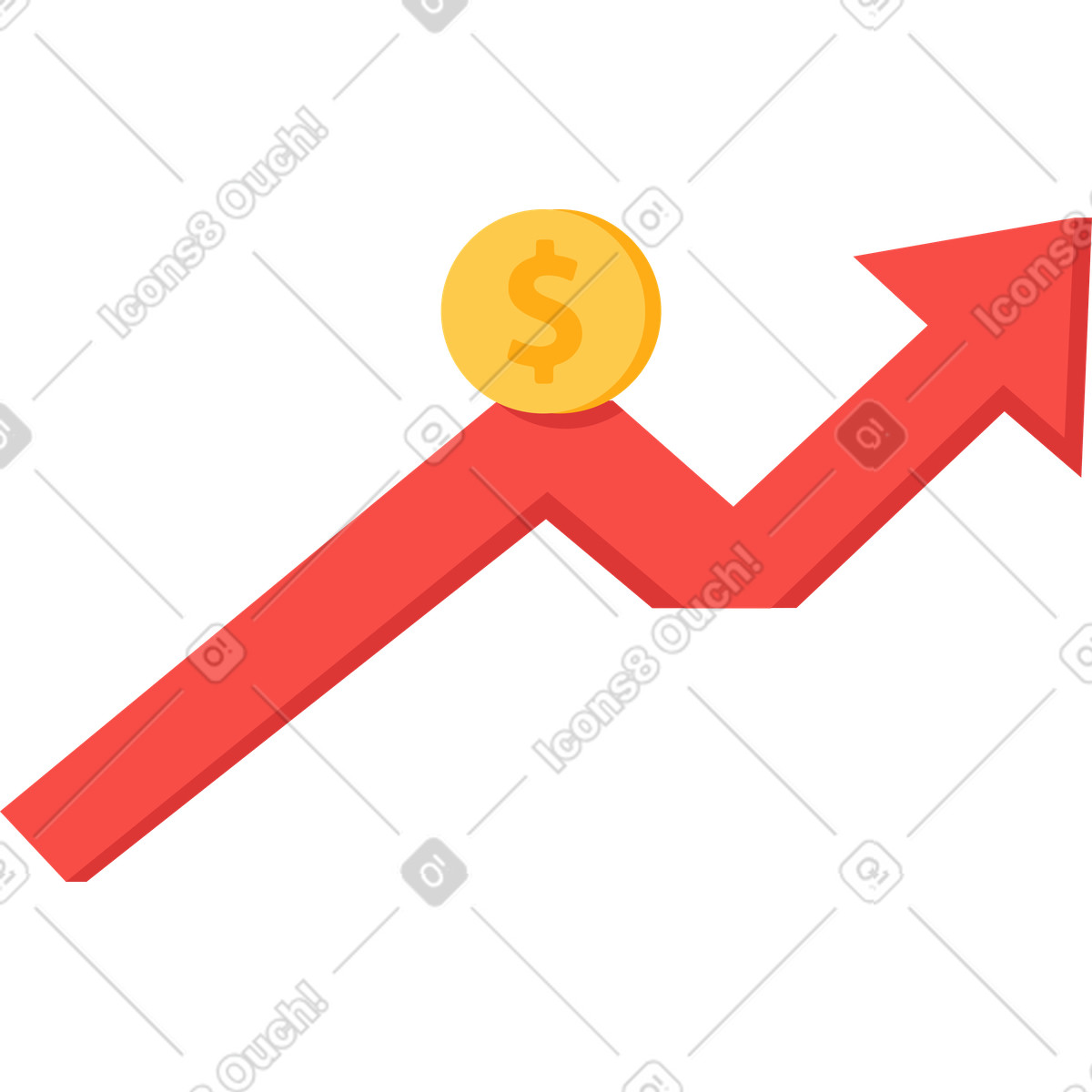 Lagom 스타일의 동전이 든 화살 일러스트레이션 PNG, SVG 다운로드