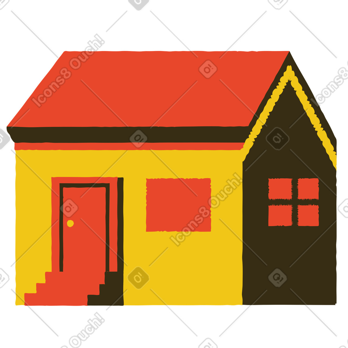 Ilustración Casa en estilo Bermuda a descargar en PNG y SVG