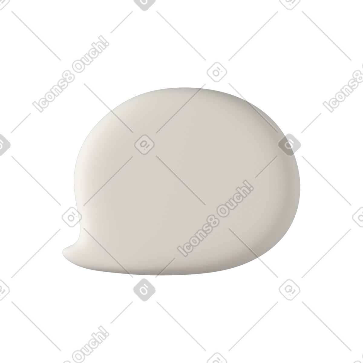 Speech bubble-Illustration im 3D Casual life-Stil als Download in PNG, SVG
