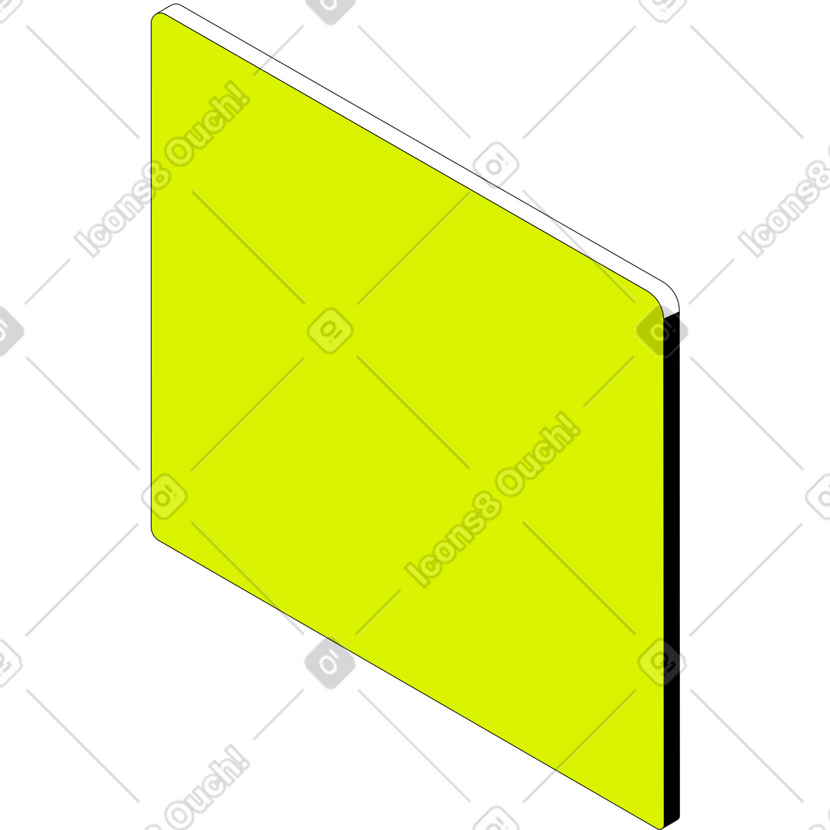 Pastel green illustration in Isometric style download in PNG, SVG