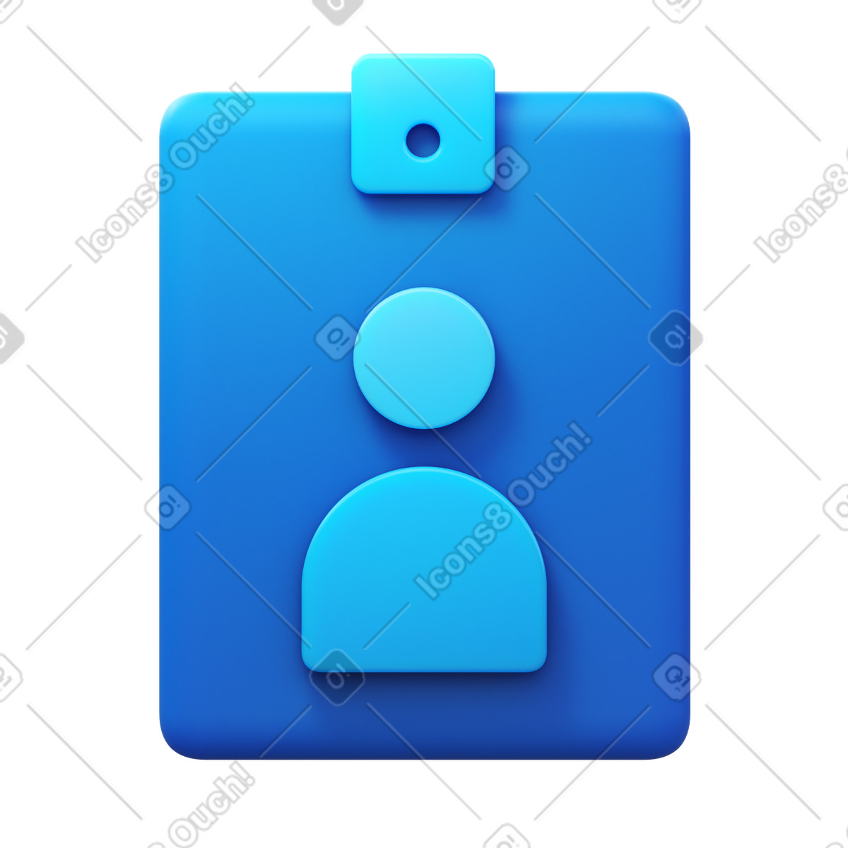 Name tag illustration in 3D Fluency style download in PNG, SVG