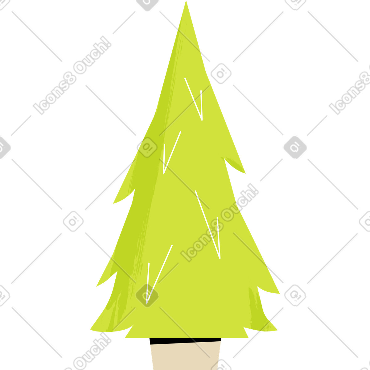 Ilustração de Árvore natal em no estilo Juicy para baixar em PNG, SVG