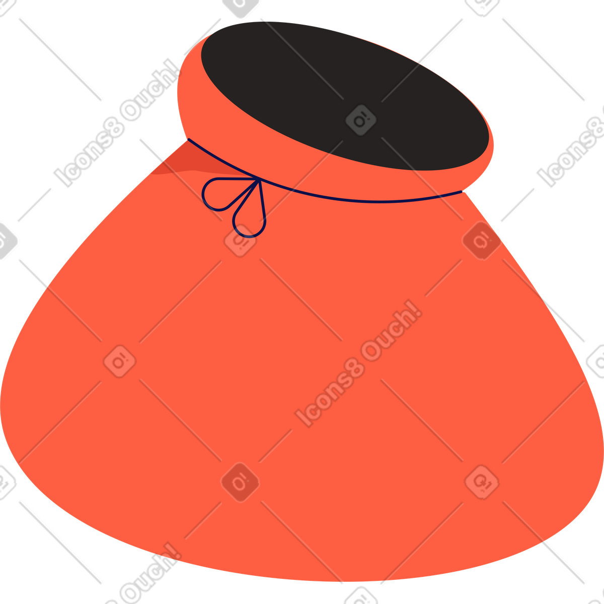 Sack illustration in Dizzy style download in PNG, SVG