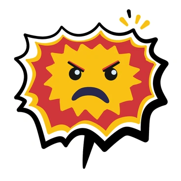 A comic book panel depicting a character with an intense expression, with bold lines and dynamic poses, surrounded by action elements like explosions and dramatic speech bubbles.