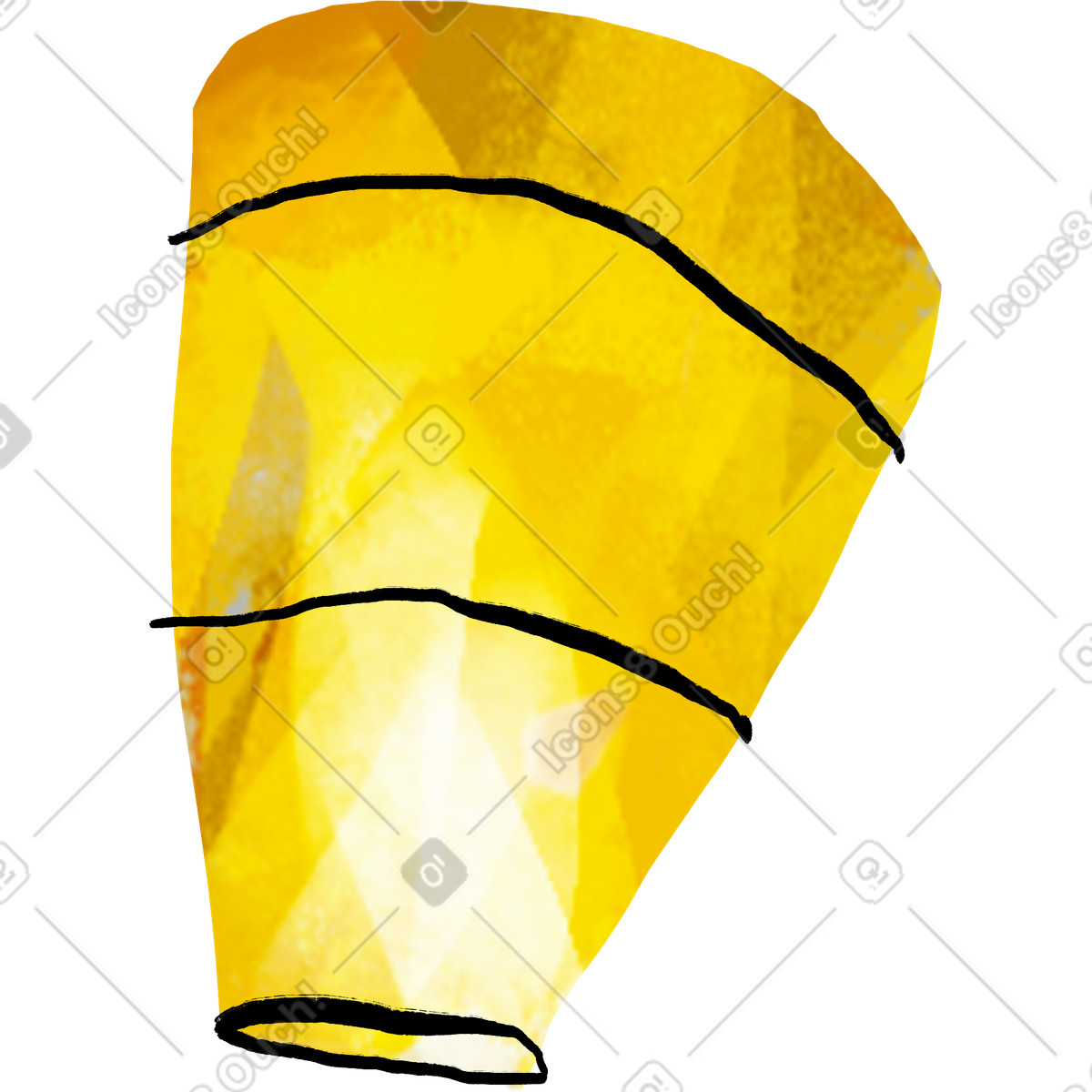 Fabulous 스타일의 Flying paper lantern 일러스트레이션 PNG, SVG 다운로드