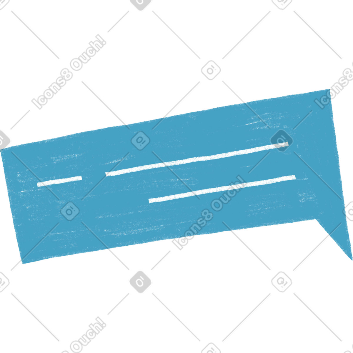 Blue bubble with text illustration in Tutti style download in PNG, SVG