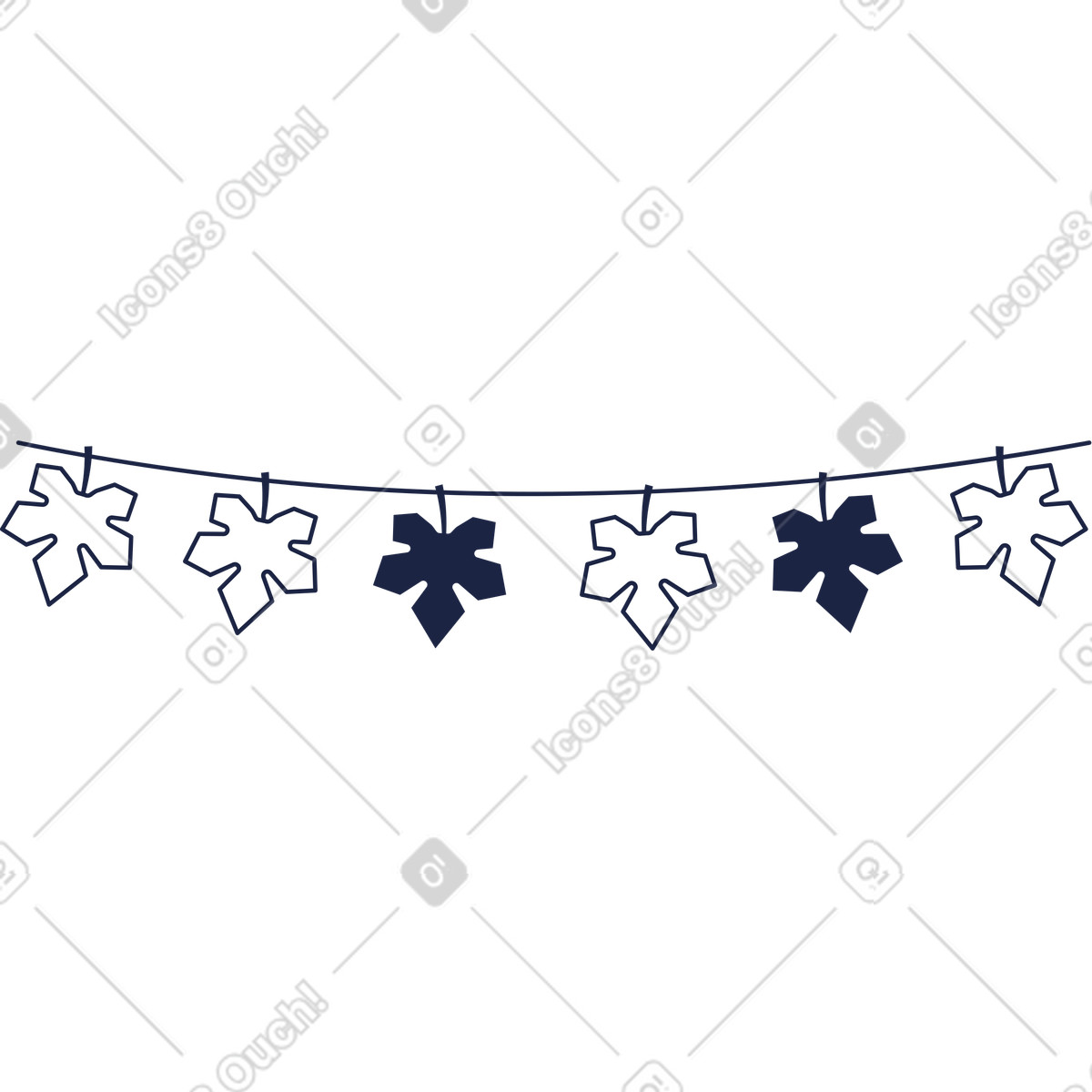 Garland illustration in Urban Line style download in PNG, SVG