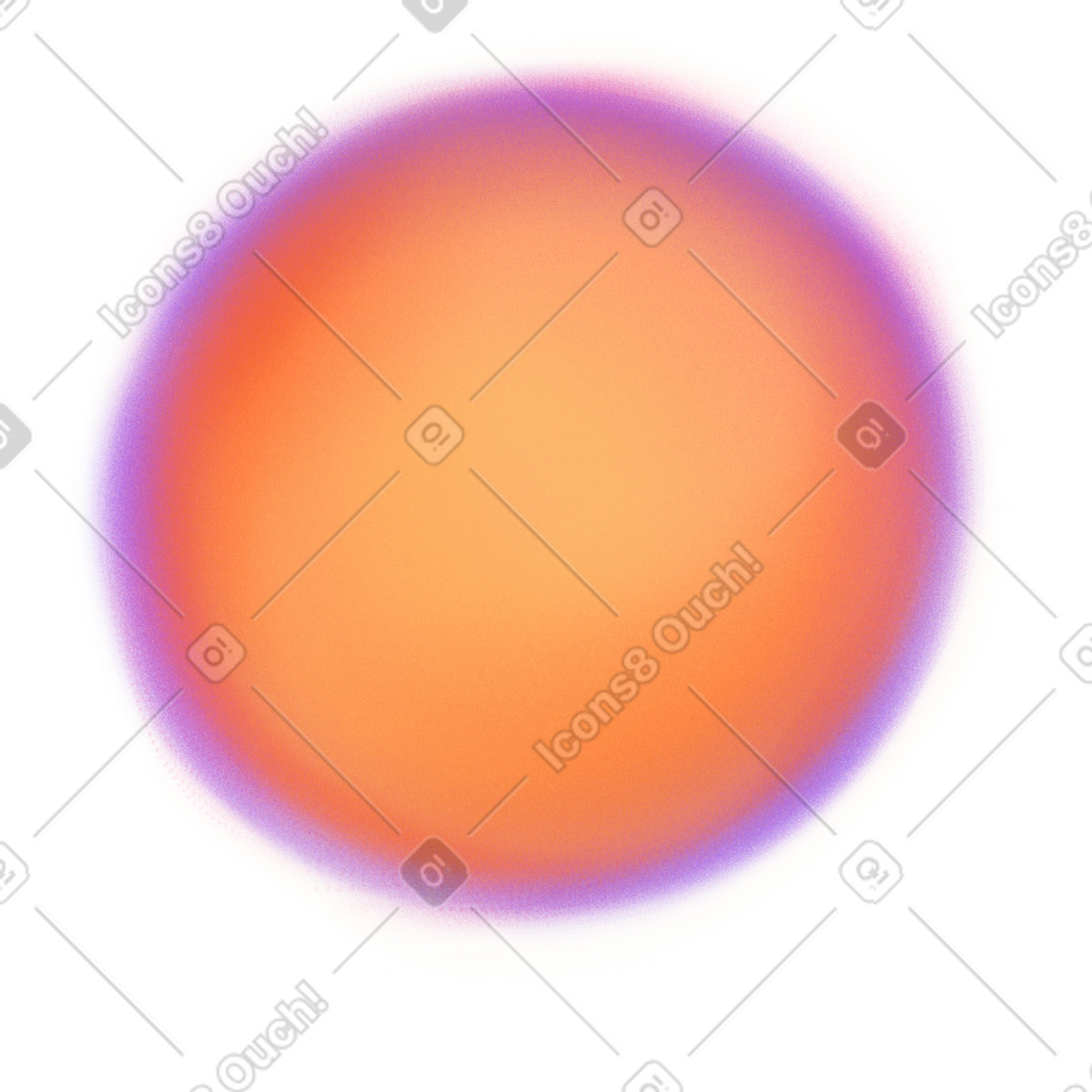 Orange planet illustration in Doodle style download in PNG, SVG