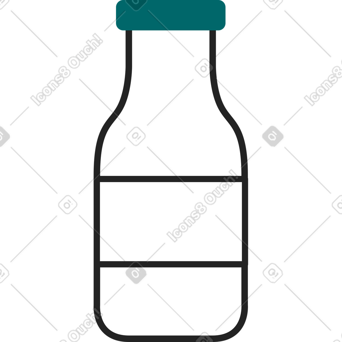 Schönheitsmilch-Illustration im Sammy Line-Stil als Download in PNG, SVG