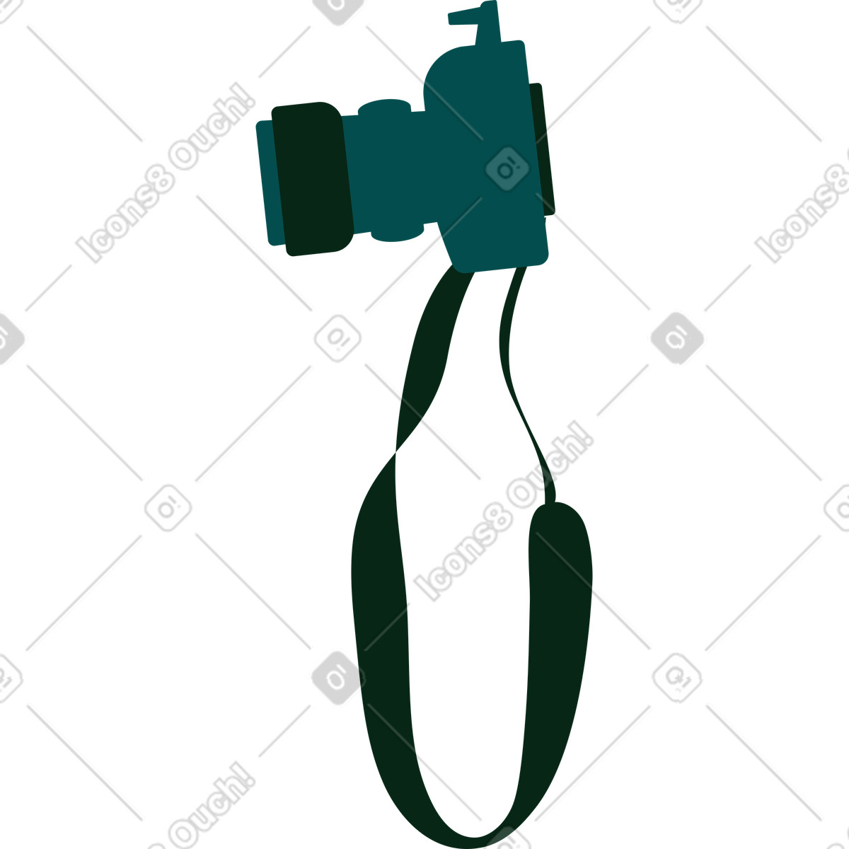 Reflex camera illustration in Office style download in PNG, SVG