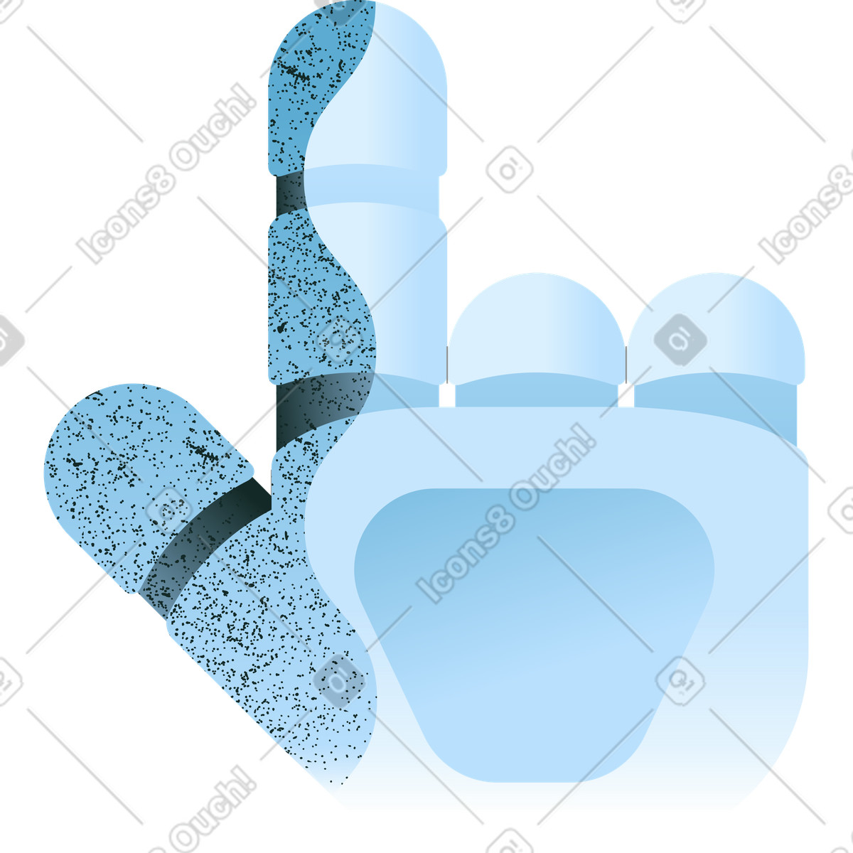 Robotic hand pointing illustration in Concept style download in PNG, SVG