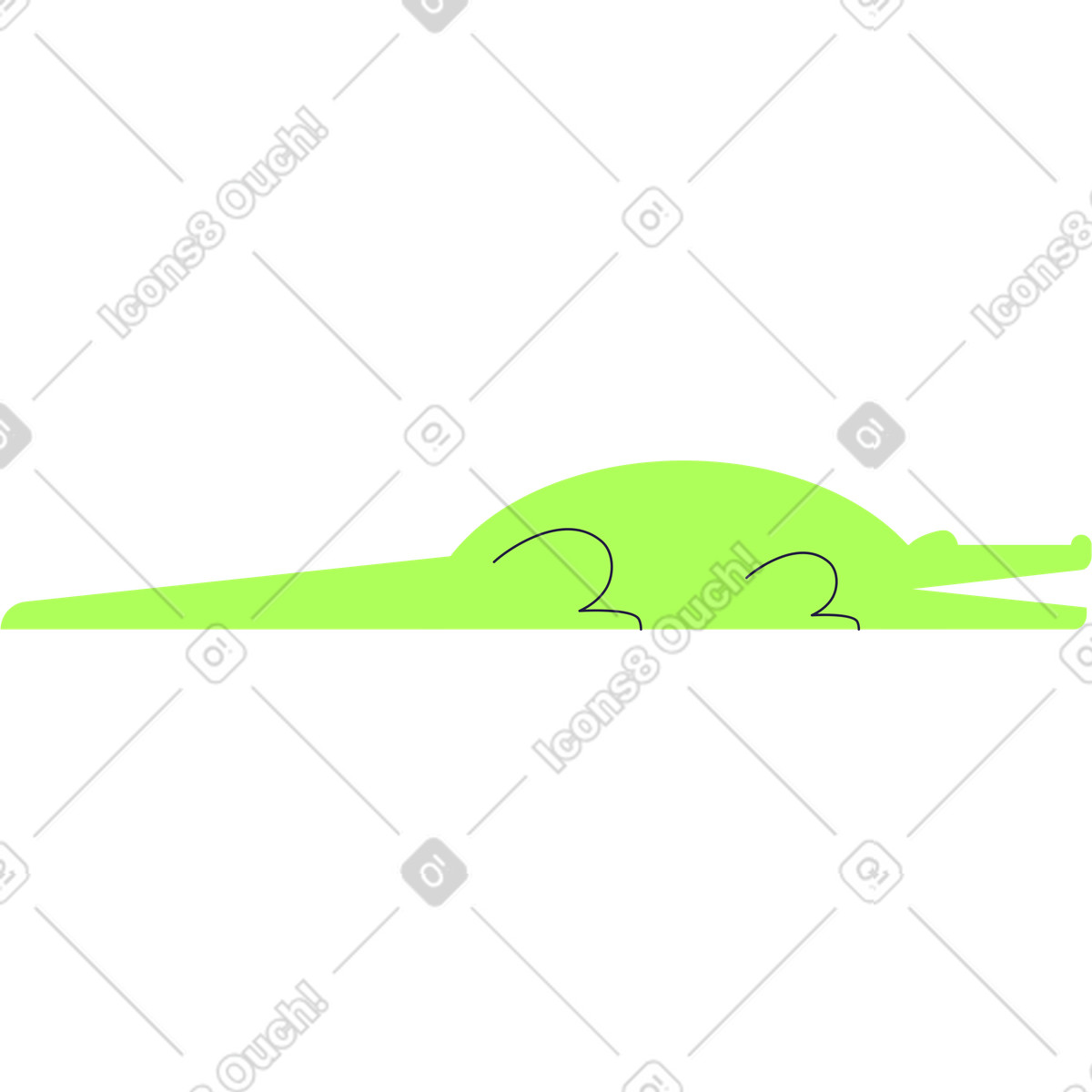 Crocodile illustration in Mellow style download in PNG, SVG