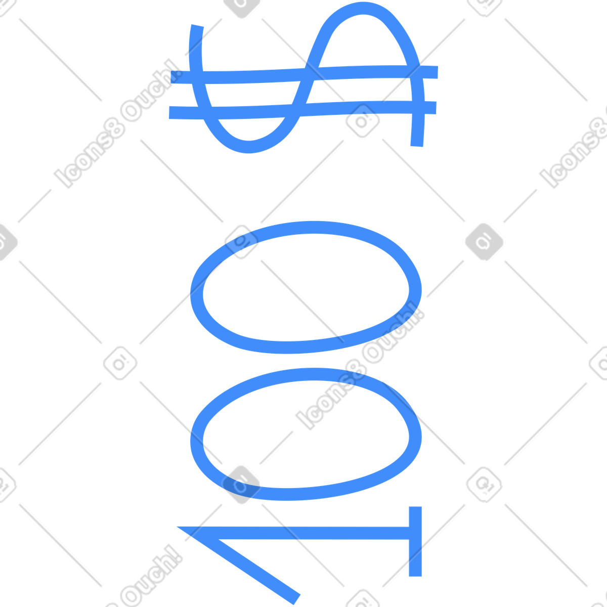 Ilustración One hundred dollars en estilo Clip a descargar en PNG y SVG