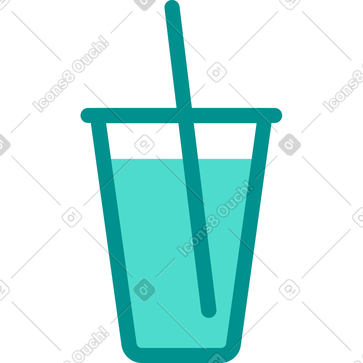 Lemonade illustration in Natty style download in PNG, SVG