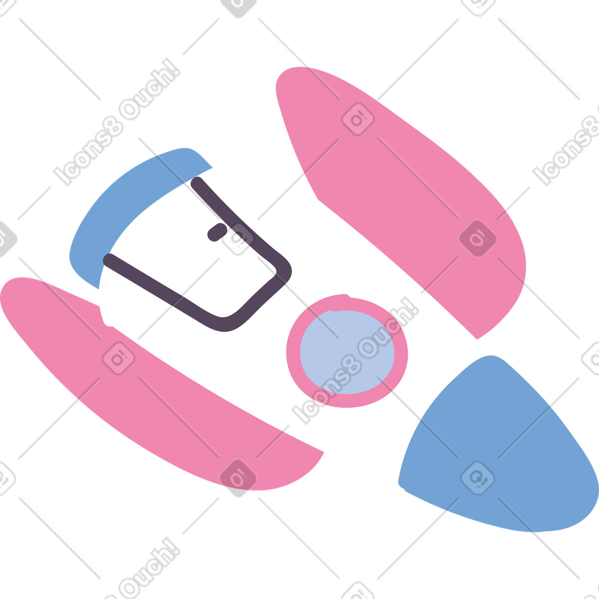 下载 Pluto 风格的 飞船 插画，支持 PNG、SVG 格式