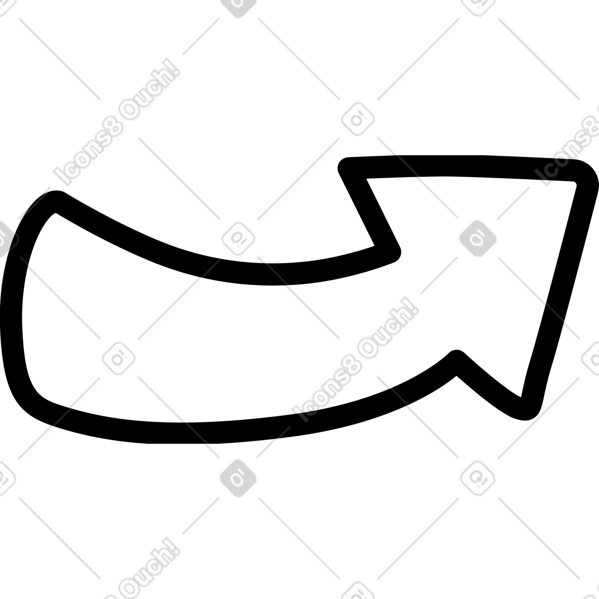 Ilustración Thick up arrow en estilo Twirl a descargar en PNG y SVG
