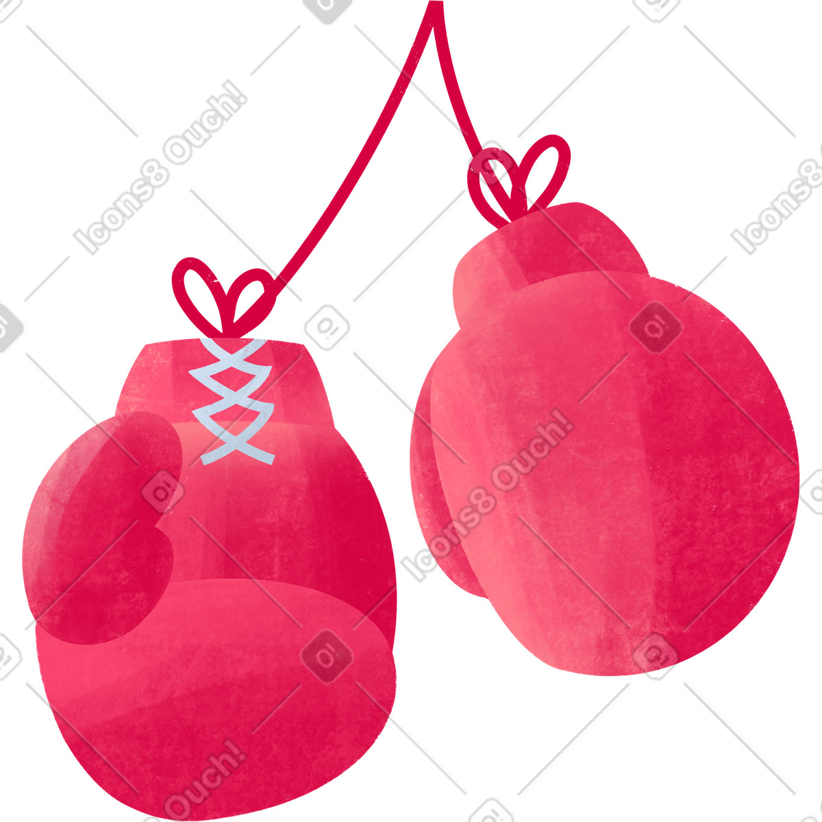 Illustration Red boxing gloves dans le style Bonbon à télécharger aux formats PNG, SVG