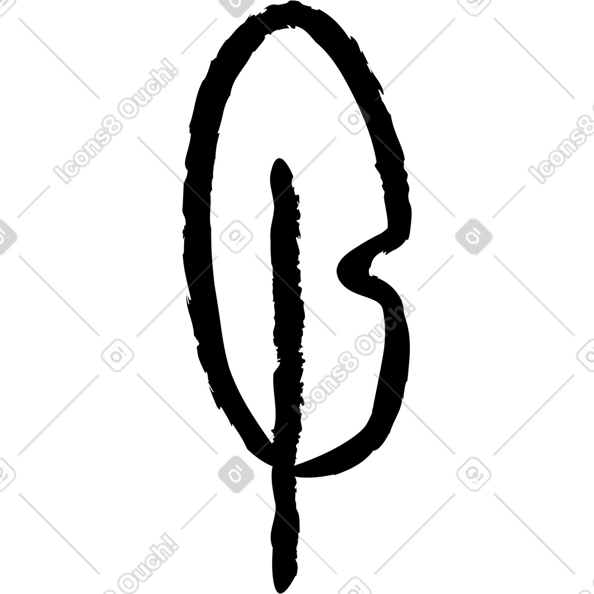Charcoal feather illustration in Twirl style download in PNG, SVG