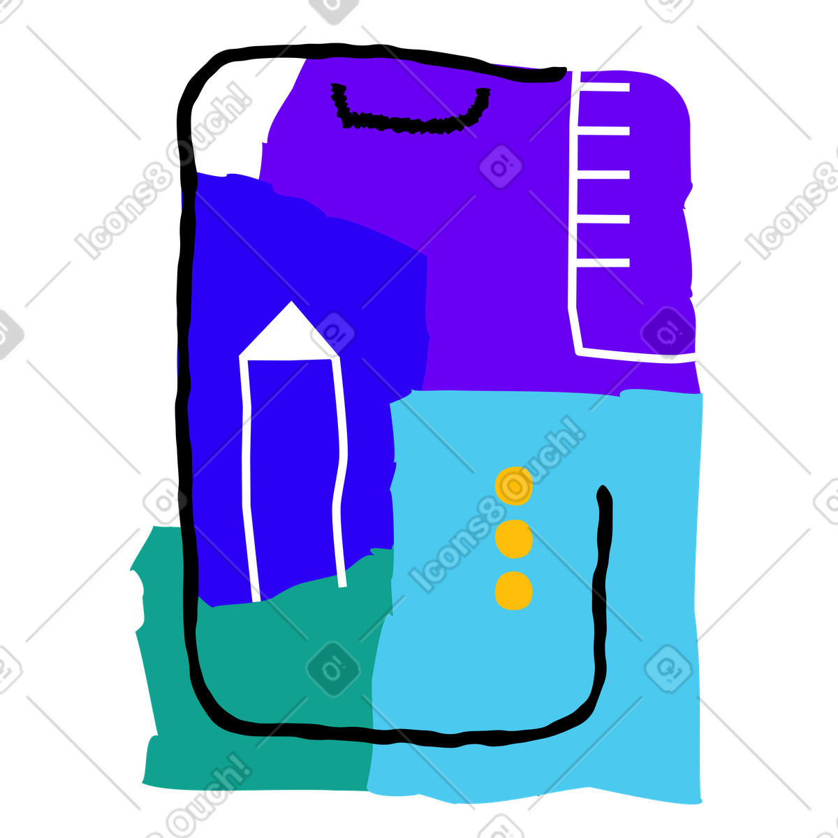 UX Design illustrazione in stile Puzzle scarica in PNG, SVG