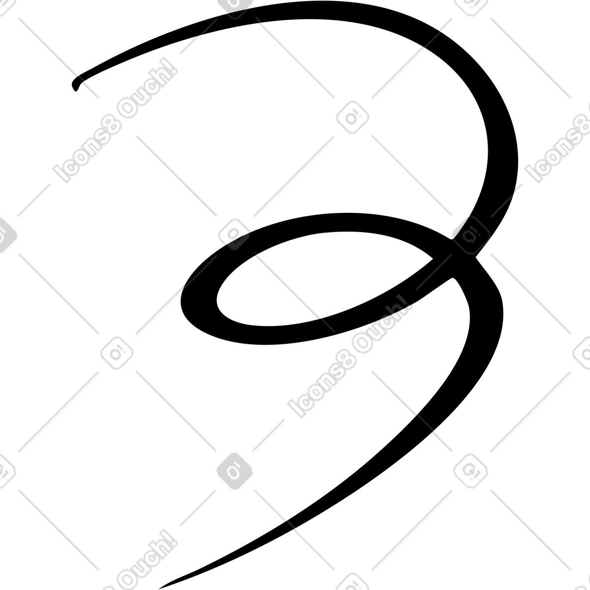 Decorazione a spirale illustrazione in stile Line scarica in PNG, SVG