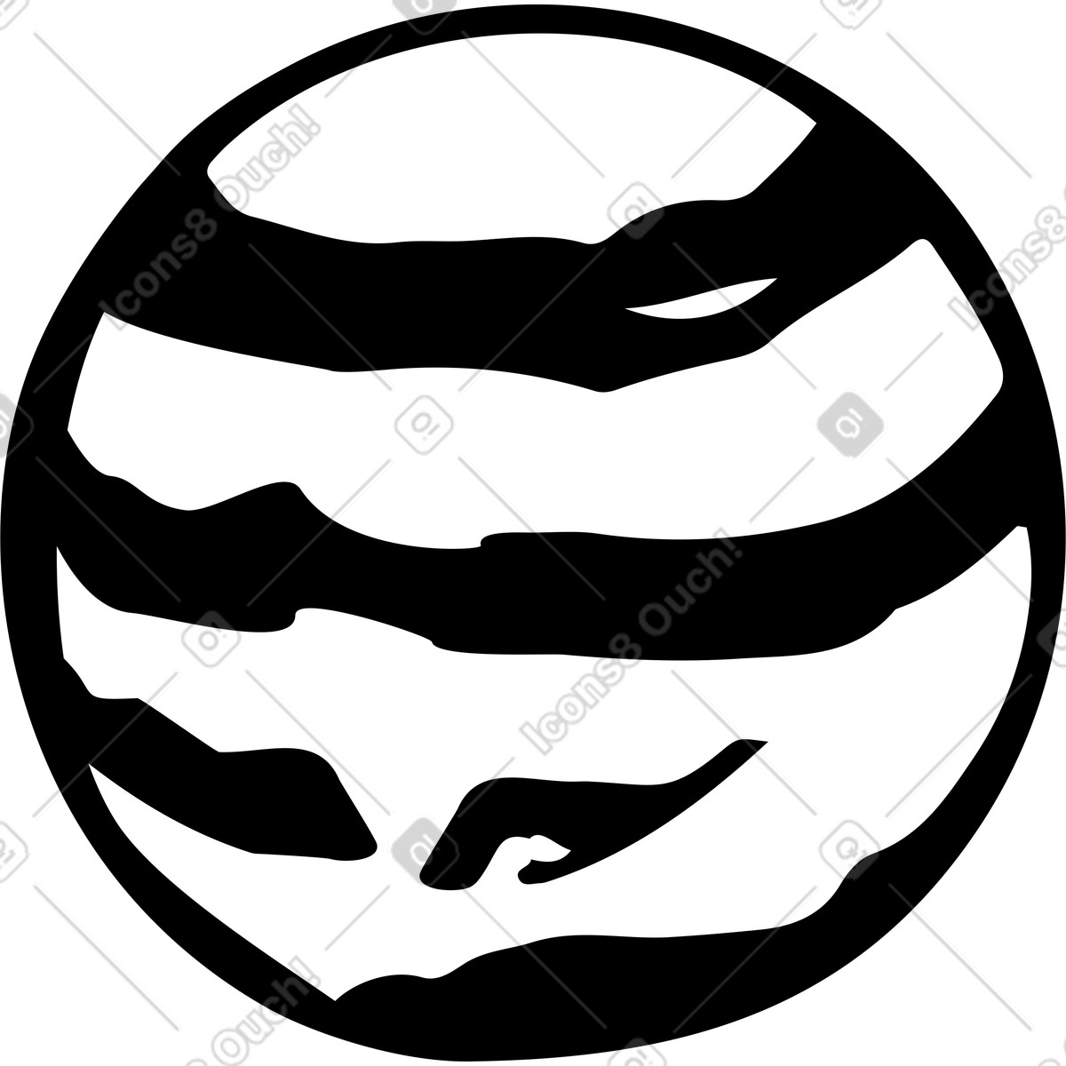 Ilustração de Planeta júpiter em no estilo Line para baixar em PNG, SVG