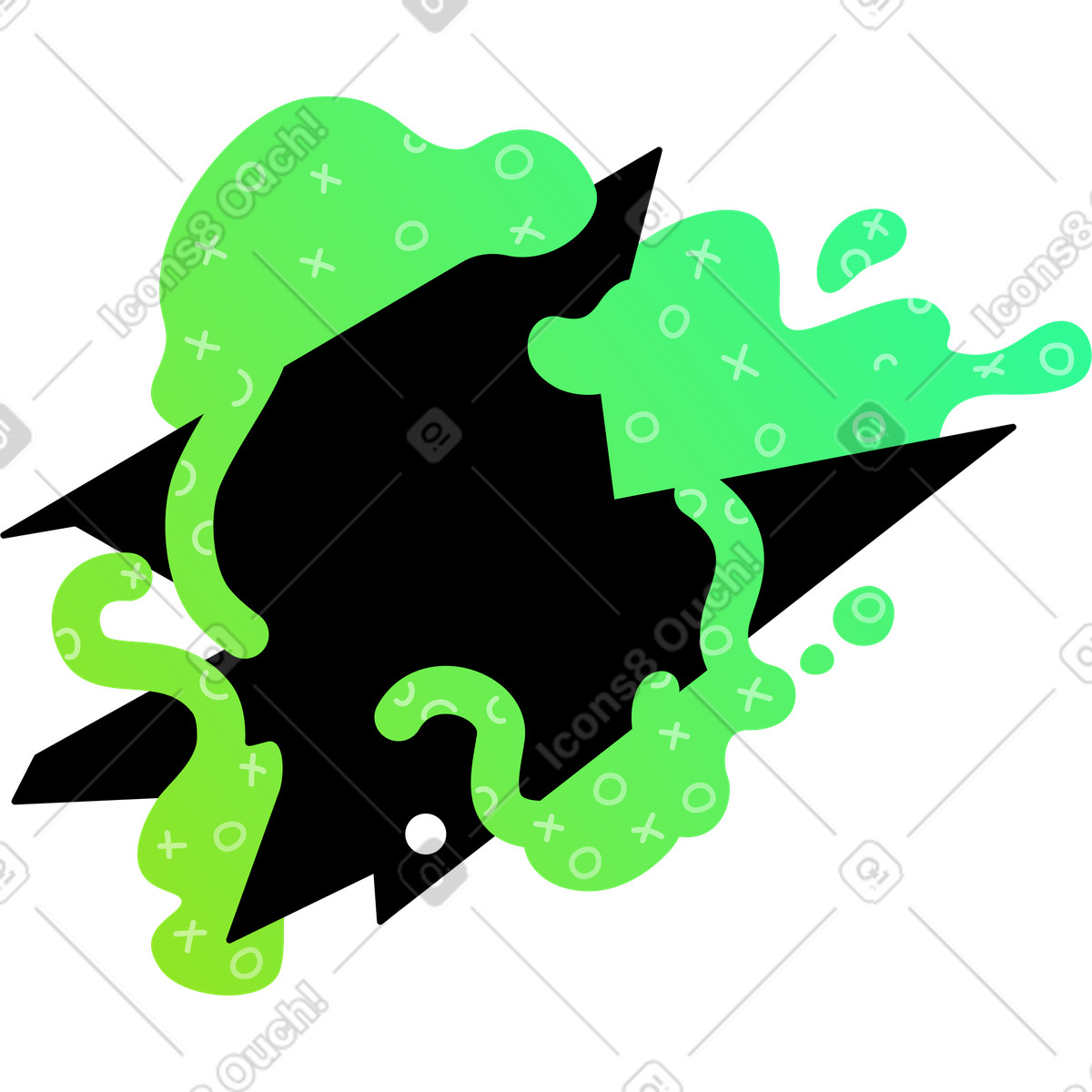 Ilustración Fondo abstracto verde en estilo Rocky a descargar en PNG y SVG
