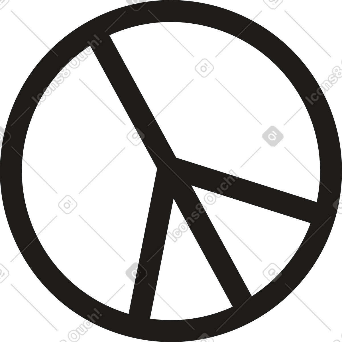 Moji スタイルの Peace icon のイラストをPNG、SVG形式でダウンロード