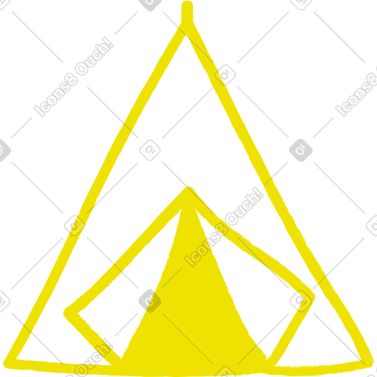 Camp tent illustration in Lime style download in PNG, SVG